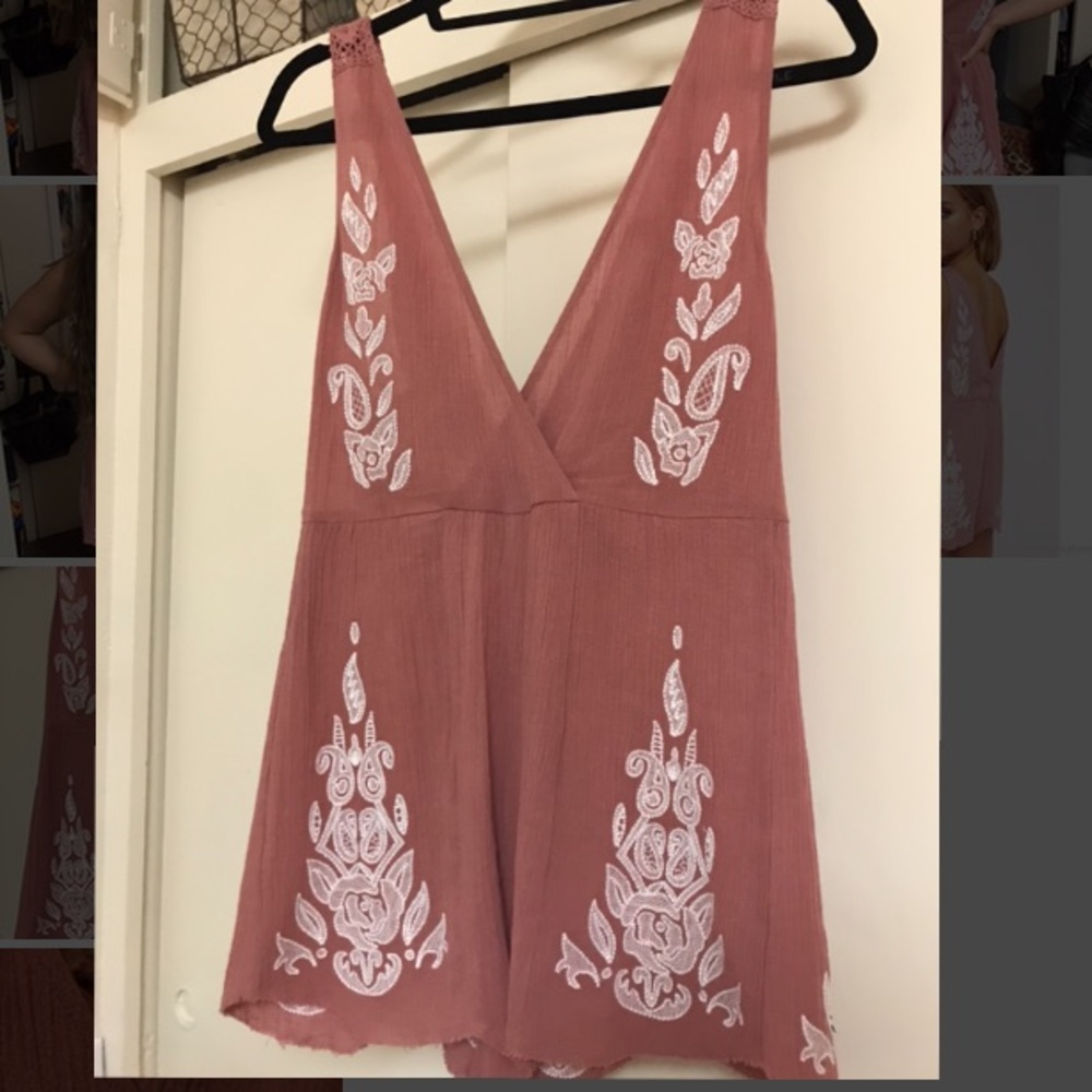 Free People Pink Romper NWT